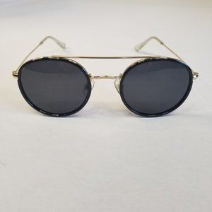 Small Round Double Bridge Sunglasses For W…